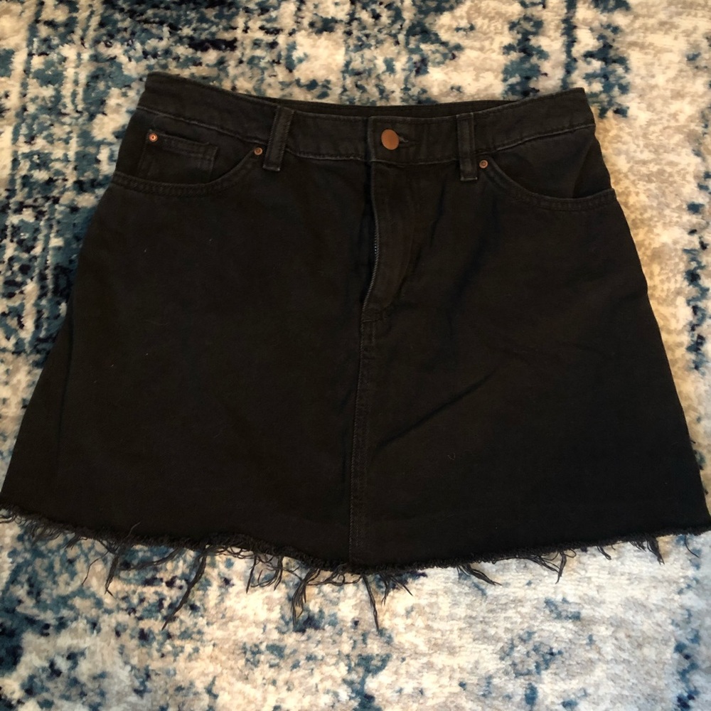 Black jean skirt